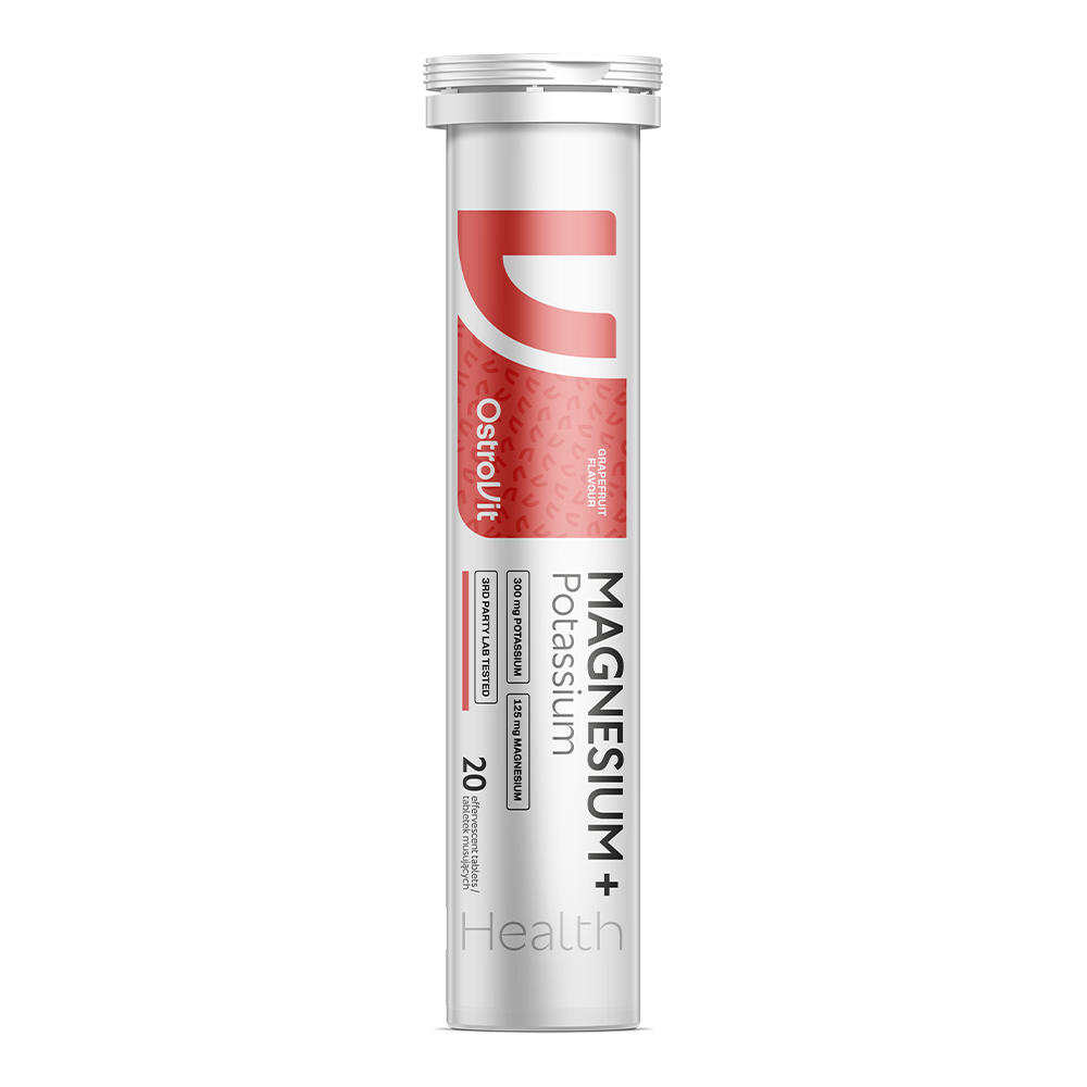 OstroVit Magneesium + kaalium – 20 kihisevat tabletti, greip
