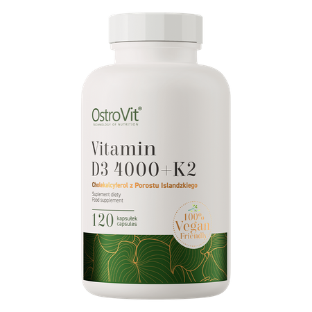 Vitamin D3 4000 IU + K2 VEGE - 120 kapslit