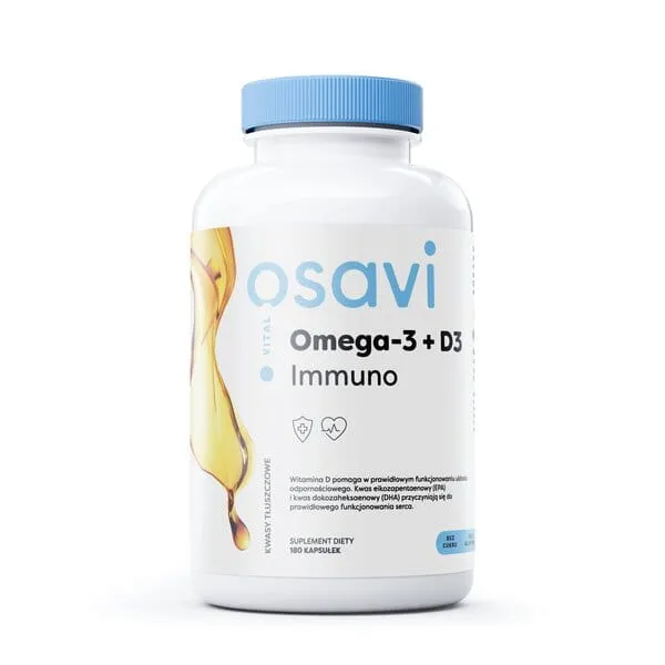 Omega-3 + D3 Immuno, Lemon - 180 softgels