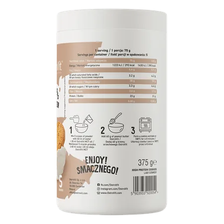 OstroVit High Protein Cookies 375G - Image 2