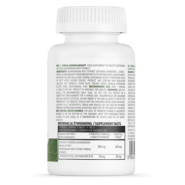 Ostrovit KSM-66 Ashwagandha 120 tabletti - Image 2