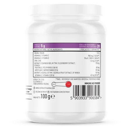 Immune Aid KIDS Powder 100g - raspberry - Image 2