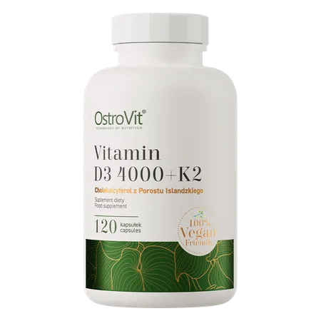 Vitamin D3 4000 IU + K2 VEGE - 120 kapslit