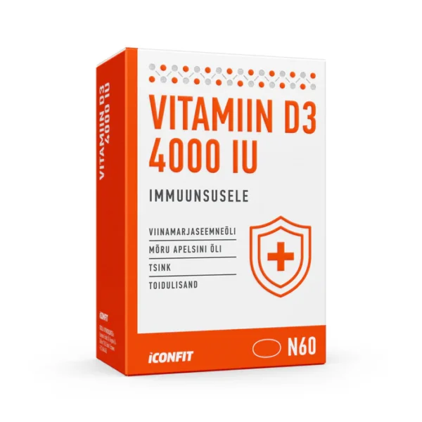 ICONFIT D3-vitamiin Immuunsusele 4000 IU - 60 kapslit