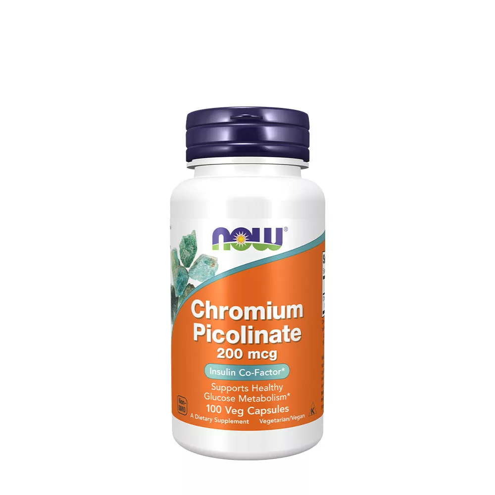 NOW kroompikolinaat 200mcg 100 kapslit.