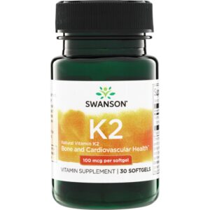 Swanson K-2-vitamiin MK-7 100 mcg 300 pehmekapslid