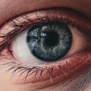 Sinise silma lähivaade — silmatervis