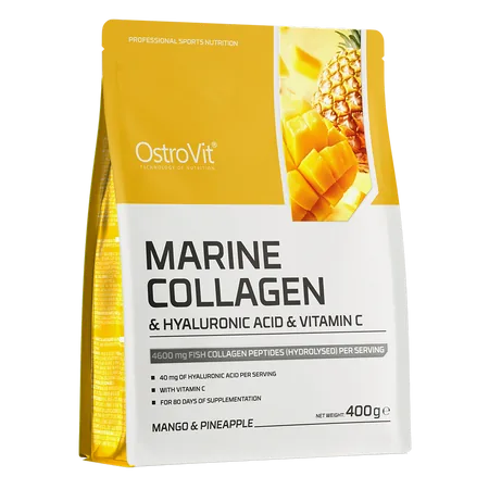 OstroVit Marine Collagen + Hyaluronic Acid + Vitamin C 400 g (mango-pineapple)