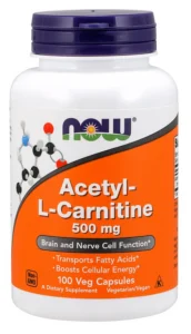 NOW Foods Atsetüül-L-karnitiin 500 mg – 100 kapslit