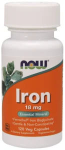 NOW Foods Raud 18 mg – 120 kapslit